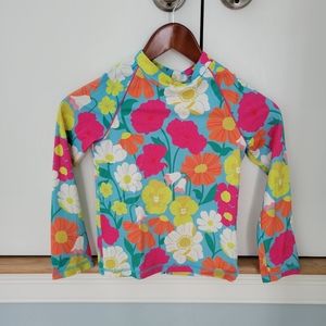 Mini Boden Floral Rashguard Size 8-9